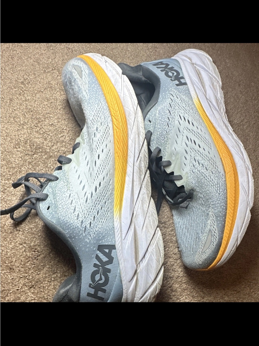 HOKA Clifton 8 Blue Fog/Plein Air Men's Running Sneakers Lace Up 1119393-BFPA
